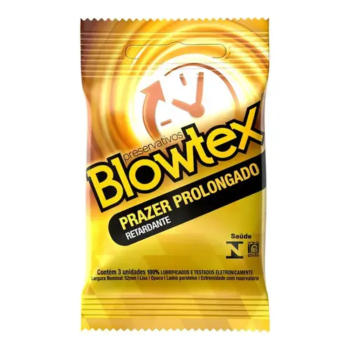 Preservativo Blowtex Prazer Prolongado Retardante 3 Unidades