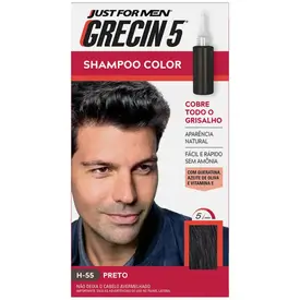 Shampoo Tonalizante Grecin 5 Masculino Barba e Bigode Preto H-55