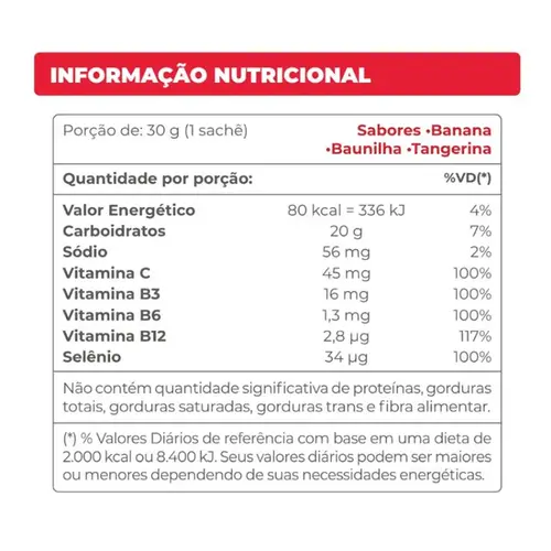 Gel Energético Vitafor Endurance Energy Gel Sabor Tangerina 30g