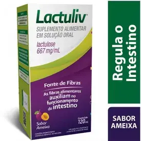 Lactuliv 667mg - Xarope Sabor Ameixa - 120ml