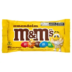 Confeito de Chocolate M&M's Amendoim 40g