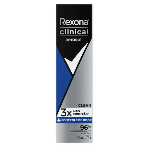 Desodorante Rexona Men Clinical Clean Aerosol Masculino 150ml