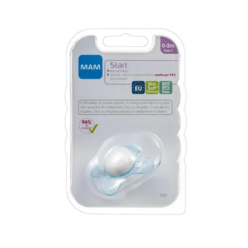 Chupeta MAM Start Skinsoft Azul RN Nº1 0-2 Meses - 1 Unidade