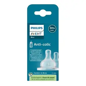 Bico de Mamadeira Avent Anti-colic 3 meses N3 - 2 Unidade