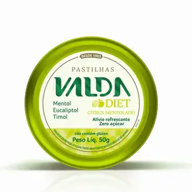 Pastilhas Valda Diet Citrus Mentolado Lata 50g
