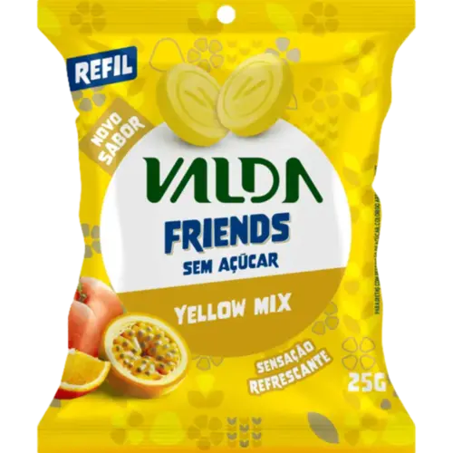 Pasta Valda Friends Yellow Mix Sem Açucar Sachê 25g