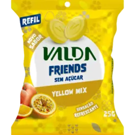 Pasta Valda Friends Yellow Mix Sem Açucar Sachê 25g