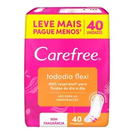 Protetor Diário Carefree Todo Dia Flexi sem Perfume 40 unidades
