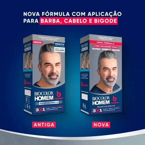 Tonalizante Masculino Bozzano Biocolor Redução dos Grisalhos 1 Unidade