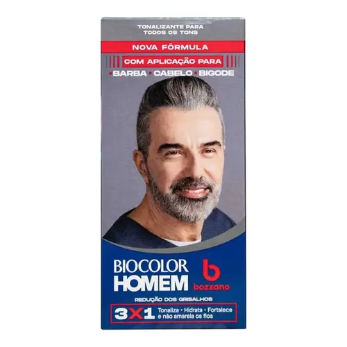 Tonalizante Masculino Bozzano Biocolor Redução dos Grisalhos 1 Unidade