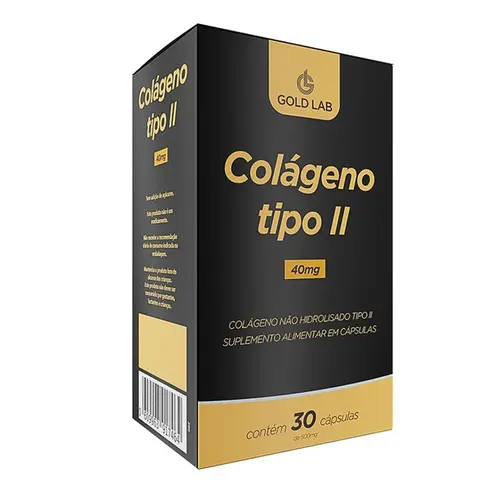 Colágeno Tipo II Gold Lab 40mg 30 Cápsulas