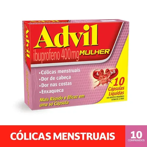 Advil Mulher 400mg 10 Cápsulas