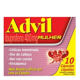 Advil Mulher 400mg 10 Cápsulas