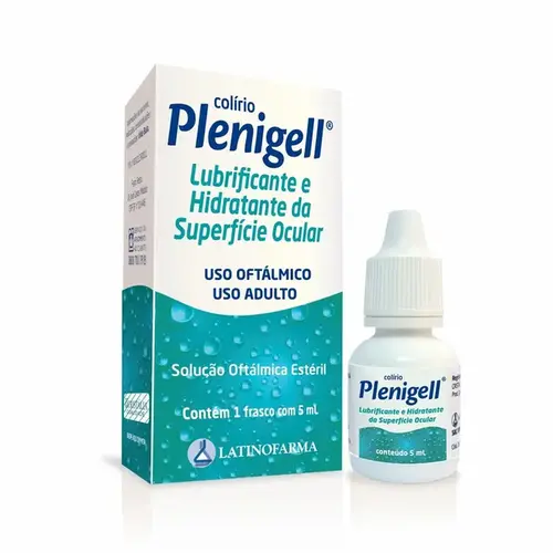 Plenigell 5mg 5ml - Lubrificante Oftálmico - Cristália