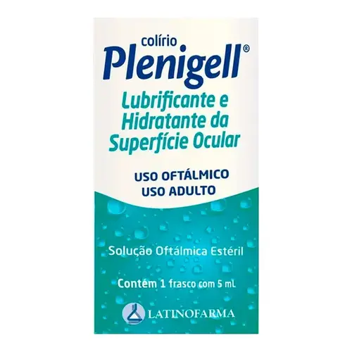 Plenigell 5mg 5ml - Lubrificante Oftálmico - Cristália