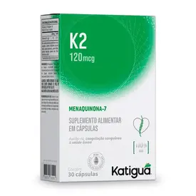 Vitamina K2 Katiguá - K2 149mcg MK-7 - 30 Cápsulas Gelatinosas