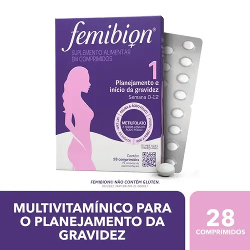 Femibion 1 - Planejamento e Início de Gravidez (Semana 0-12) - 28 Comprimidos