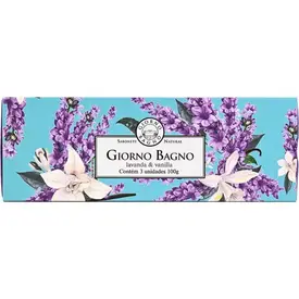 Kit Sabonete em Barra Giorno Bagno Lavanda e Vanilla 3 Unidades 100g Cada