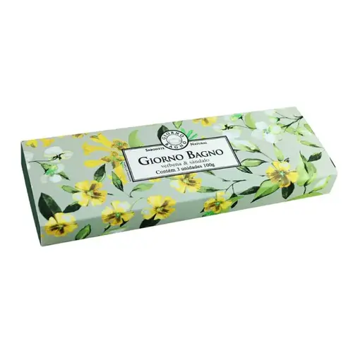 Kit Sabonete em Barra Giorno Bagno Verbena e Sândalo 3 Unidades 100g Cada