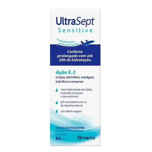 UltraSept Sensitive Solução Multiuso Estéril 80ml