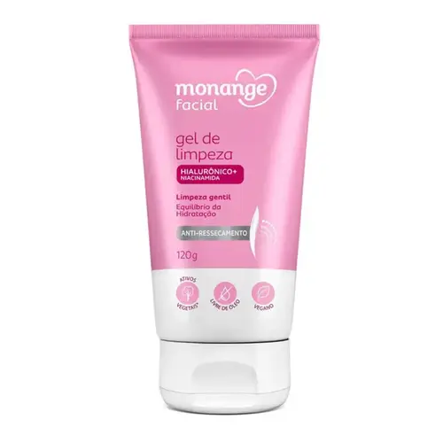 Gel de Limpeza Facial Monange Anti-Ressecamento 120g