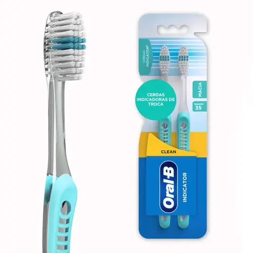 Escova de Dente Oral B Indicator Pro Saúde Macia 35 2 Unidades