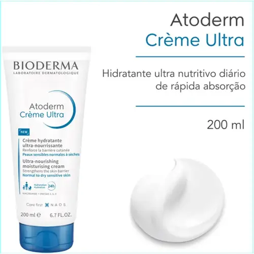 Creme Hidratante Bioderma Atoderm Ultra Pele Seca 200ml
