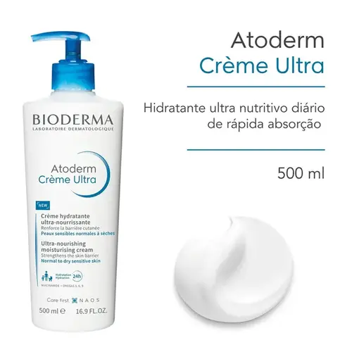 Creme Hidratante Bioderma Ultra Atoderm Pele Seca 500ml