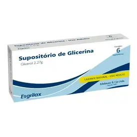 Supositório de Glicerina Esgrilax com 6 Unidades
