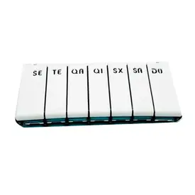 Porta Comprimido Semanal Pilbox City - Azul Turquesa