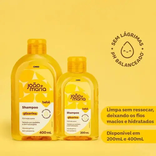Shampoo Bebê Cimed João e Maria Glicerina 400ml