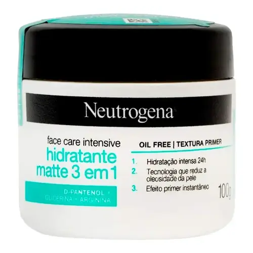 Hidratante Facial Neutrogena Face Care Intensive Hidratante Matte 3 em 1 100g
