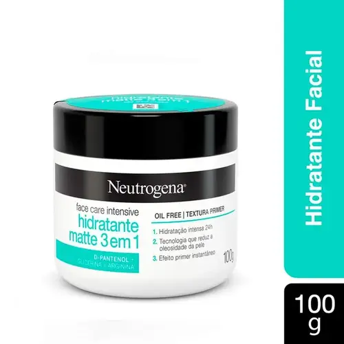 Hidratante Facial Neutrogena Face Care Intensive Hidratante Matte 3 em 1 100g