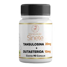 Tansulosina 0.4mg + Dutasterida 0.5mg 90 Cápsulas - Manipulação Sinete