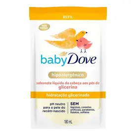 Refil Sabonete Líquido Infantil Dove Baby Hidratação Glicerinada 180ml