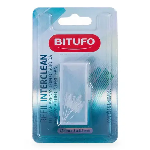 Refil para Escova Interdental Bitufo Interclean Cônico 6 Unidades