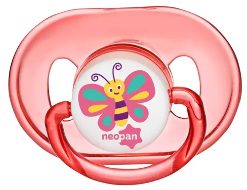 Chupeta Neopan Decorada Rosa Abelha Silicone Bico Ortodôntico Nº1 0-6 Meses - 1 Unidade
