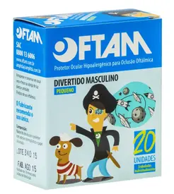 Protetor Ocular Oftam Divertido Masculino Pequeno - 20 Unidades