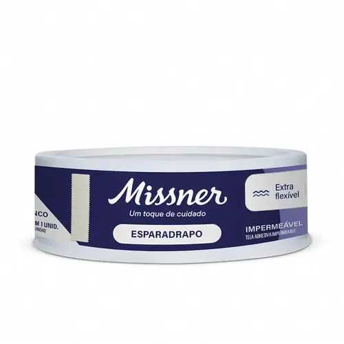 Esparadrapo Impermeável Missner Branco 1,2cm x 4,5m - 1 Unidade