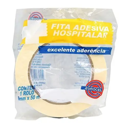 Fita Adesiva Hospitalar - Eurocel 19mm x 50m - 1 Unidade