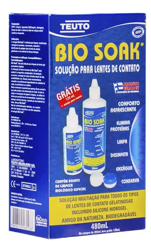 Kit Bio Soak Solução para Lentes de Contato 360ml + 120ml