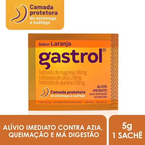 Gastrol Sabor Laranja Pó Efervescente 5g