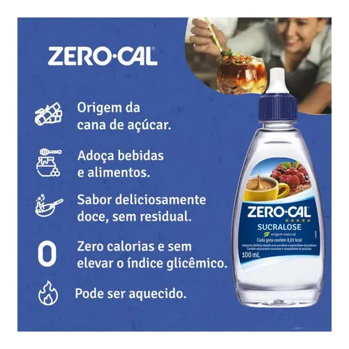 Adoçante em Pó Zero-Cal Sucralose 50 Envelopes