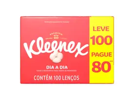 Lenços de Papel Kleenex Dia a Dia Folha Dupla 1 Unidade com 100 Lenços