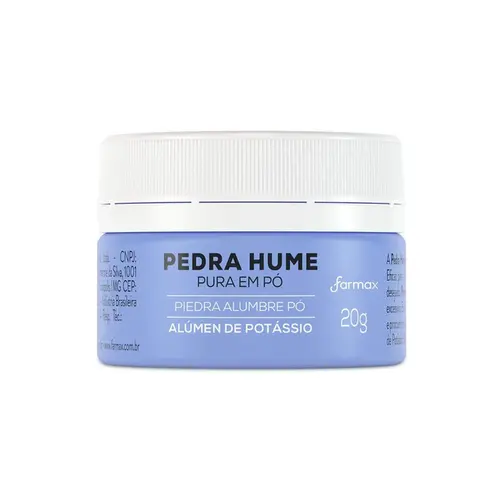 Pedra Hume Pura em Pó Farmax 20g