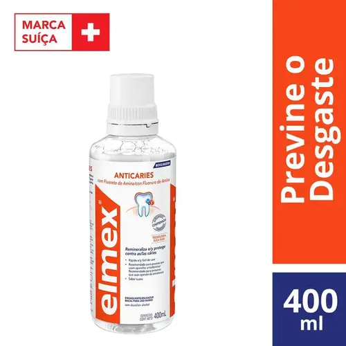 Enxaguante Bucal Elmex Anticáries Zero Álcool 400ml