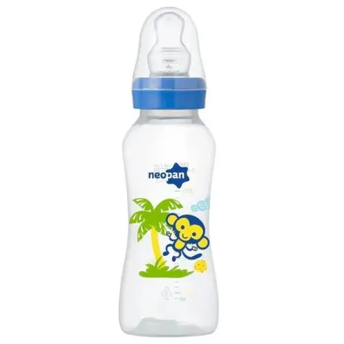 Mamadeira Neopan Azul 6M+ Ortodôntica 250ml