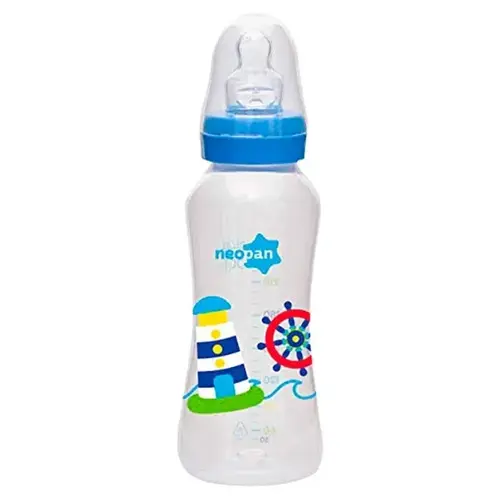 Mamadeira Neopan Azul 6M+ Ortodôntica 250ml