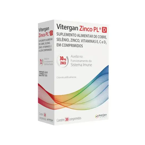 Vitergan Zinco Plus D Marjan Antioxidante 30 Comprimidos