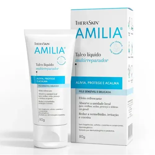 Talco Líquido Amilia Bisnaga Theraskin 80G